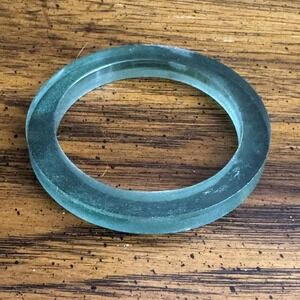 Vintage Lucite Bangle Bracelet Translucent Green Spacer Plastic